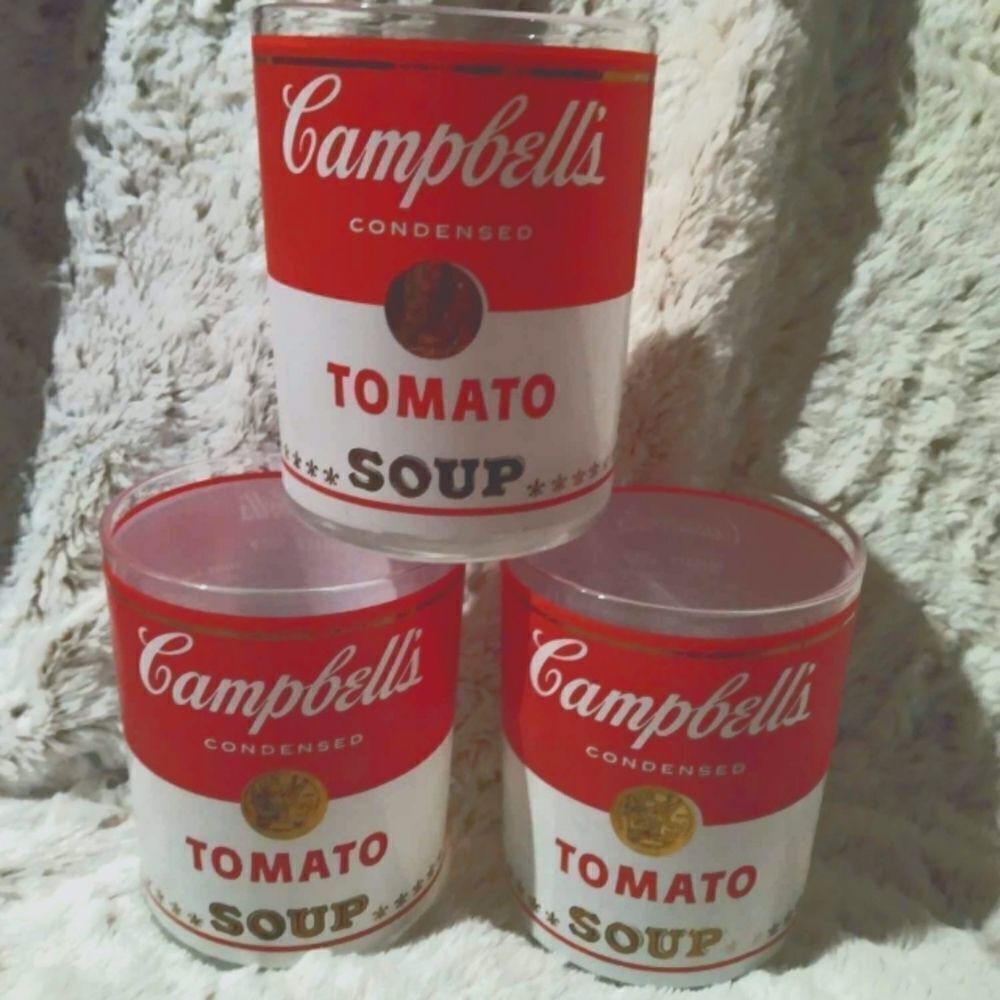 Campbell's soup drinking glasses 